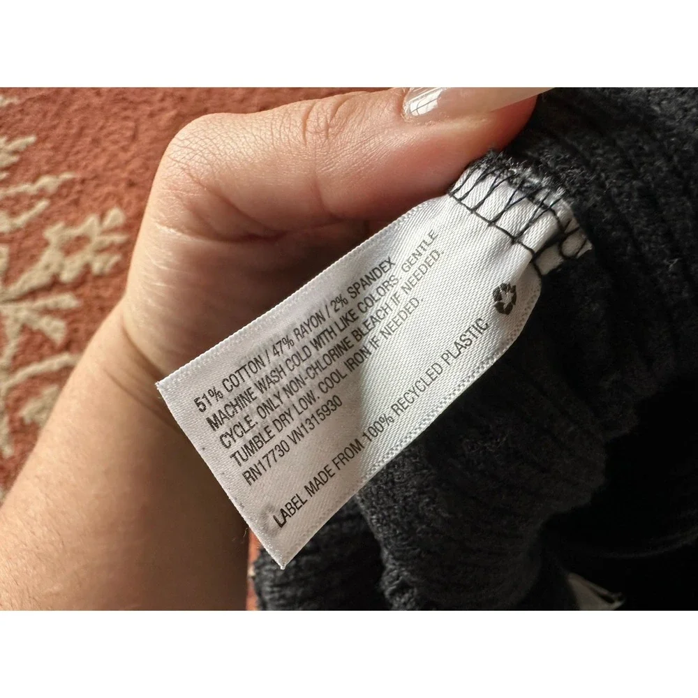 A New Day Cotton Blend Black Mídi‎ Skirt S Small